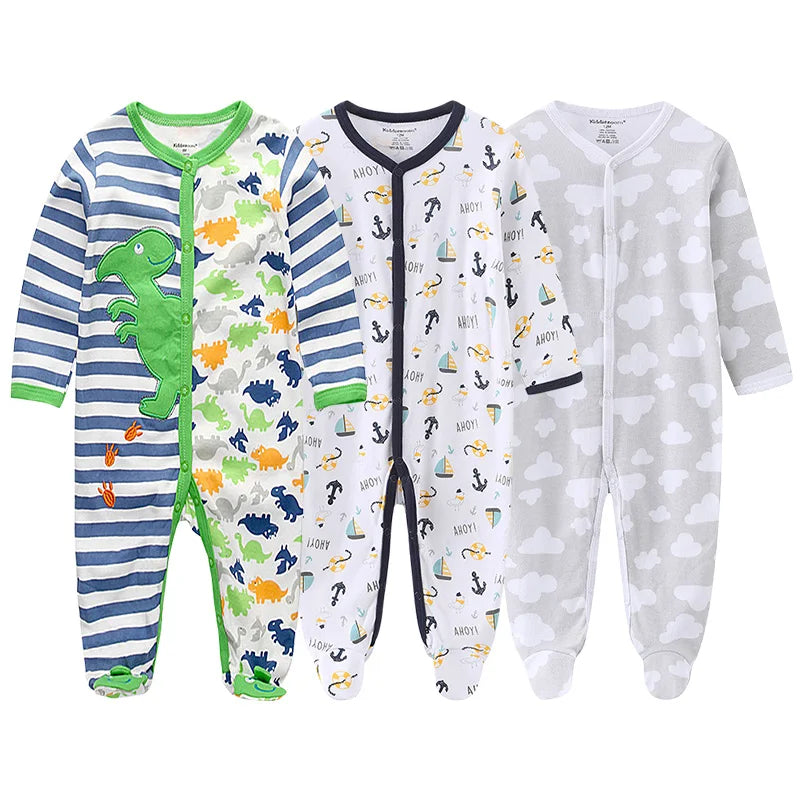 Pyjama Bébé “Pack Essentiel” – Lot de Pyjamas en Coton Doux
