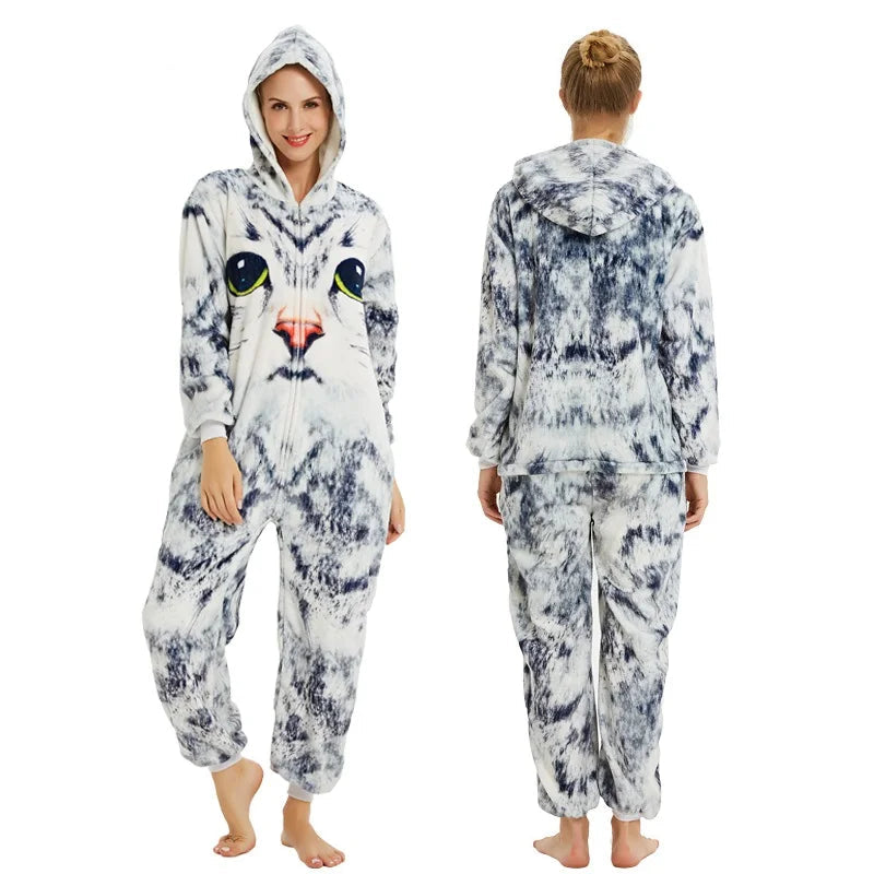 Pyjama pilou pilou Femme "Kigurumi Animal" – Douceur Fantaisie Hiver