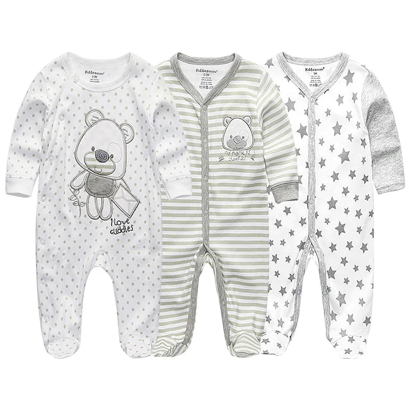 Pyjama Bébé “Pack Essentiel” – Lot de Pyjamas en Coton Doux