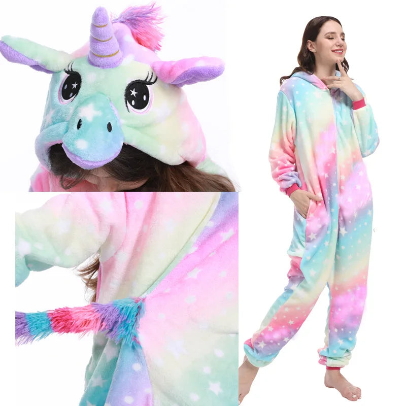 Pyjama pilou pilou Femme "Kigurumi Animal" – Douceur Fantaisie Hiver