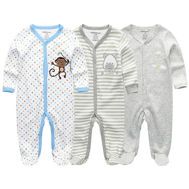 Pyjama Bébé “Pack Essentiel” – Lot de Pyjamas en Coton Doux