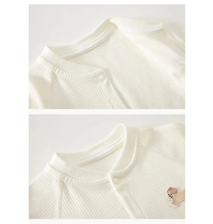 Pyjama Bébé Coton Côtelé – Grenouillère Printemps Été Unisexe pour les 0-24 Mois