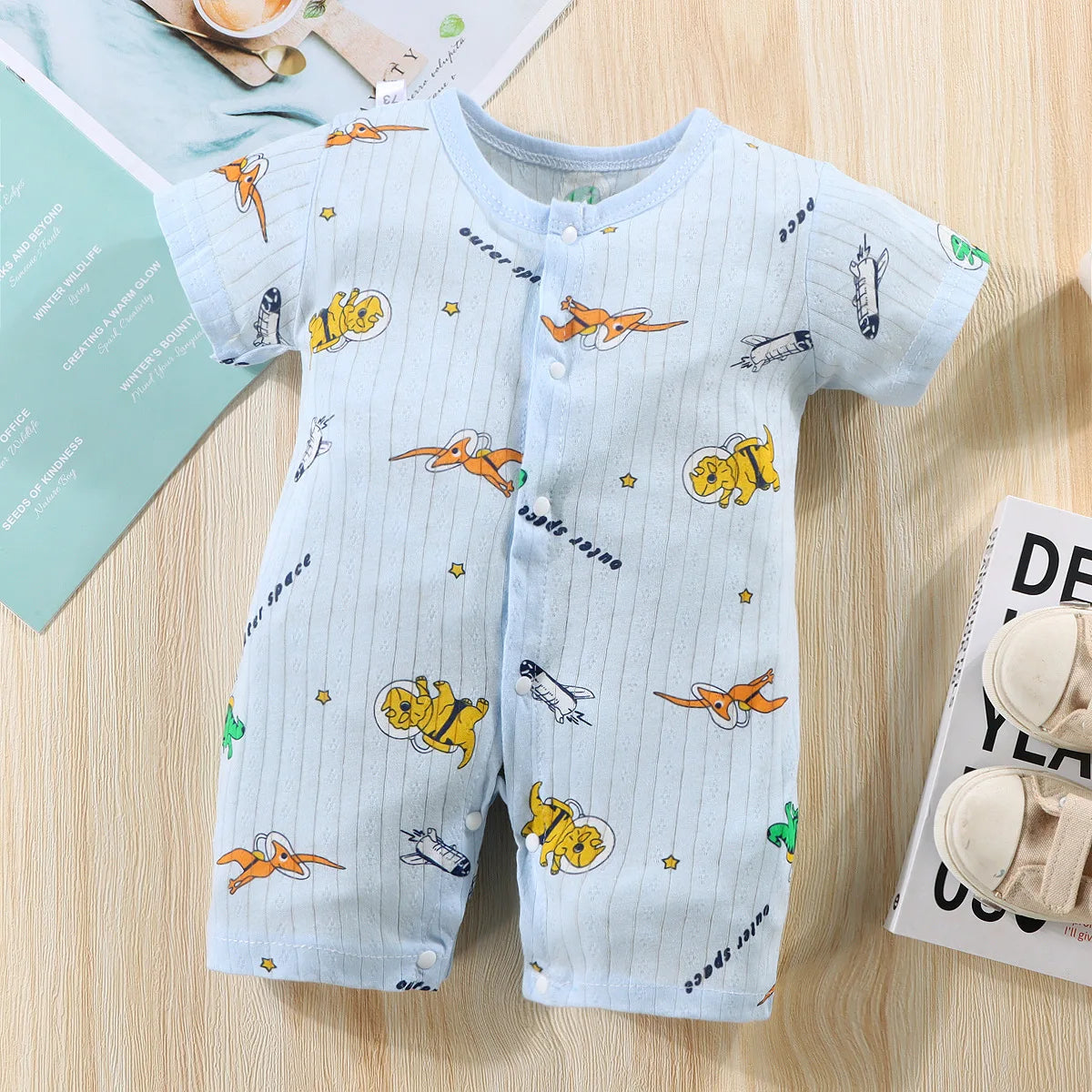 Pyjama Bébé “Brise d’Éveil” – Robe en Coton Été, Légère et Confortable