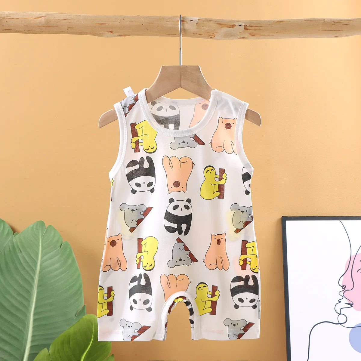 Pyjama Bébé “Souffle d’Été” – Combinaison Légère en Coton