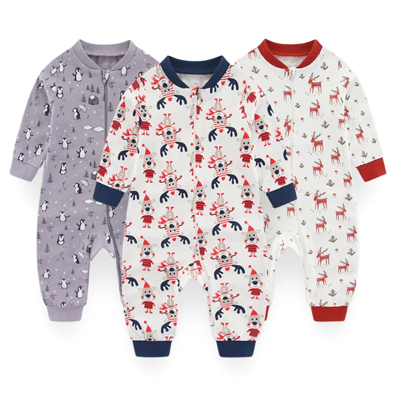 Pyjama Bébé “Zippé” – Combinaison en Coton avec Fermeture Éclair