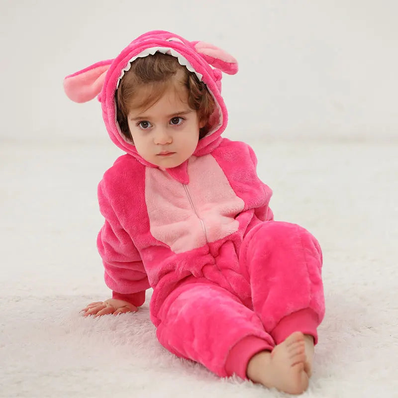 Pyjama pilou pilou Polaire Enfant Hiver – Licorne, Loup, Dino & Animaux, Combinaison Chaude