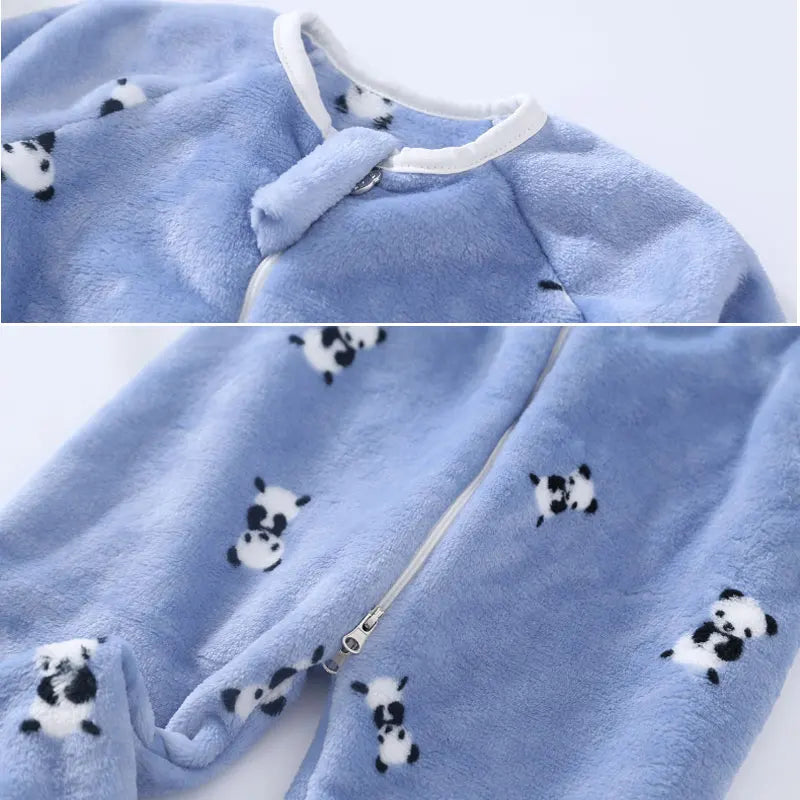 Pyjama Bébé “Zip” – Combinaison en Coton à Fermeture Éclair, Manches Longues