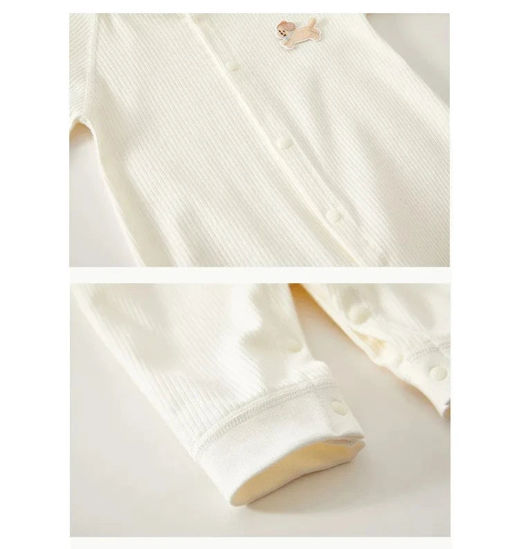 Pyjama Bébé Coton Côtelé – Grenouillère Printemps Été Unisexe pour les 0-24 Mois