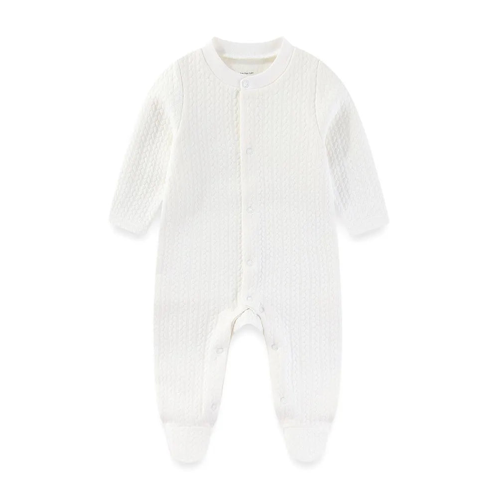 Pyjama Bébé Hiver Maille Tricot – Grenouillère Coton Chaud 0-24 Mois