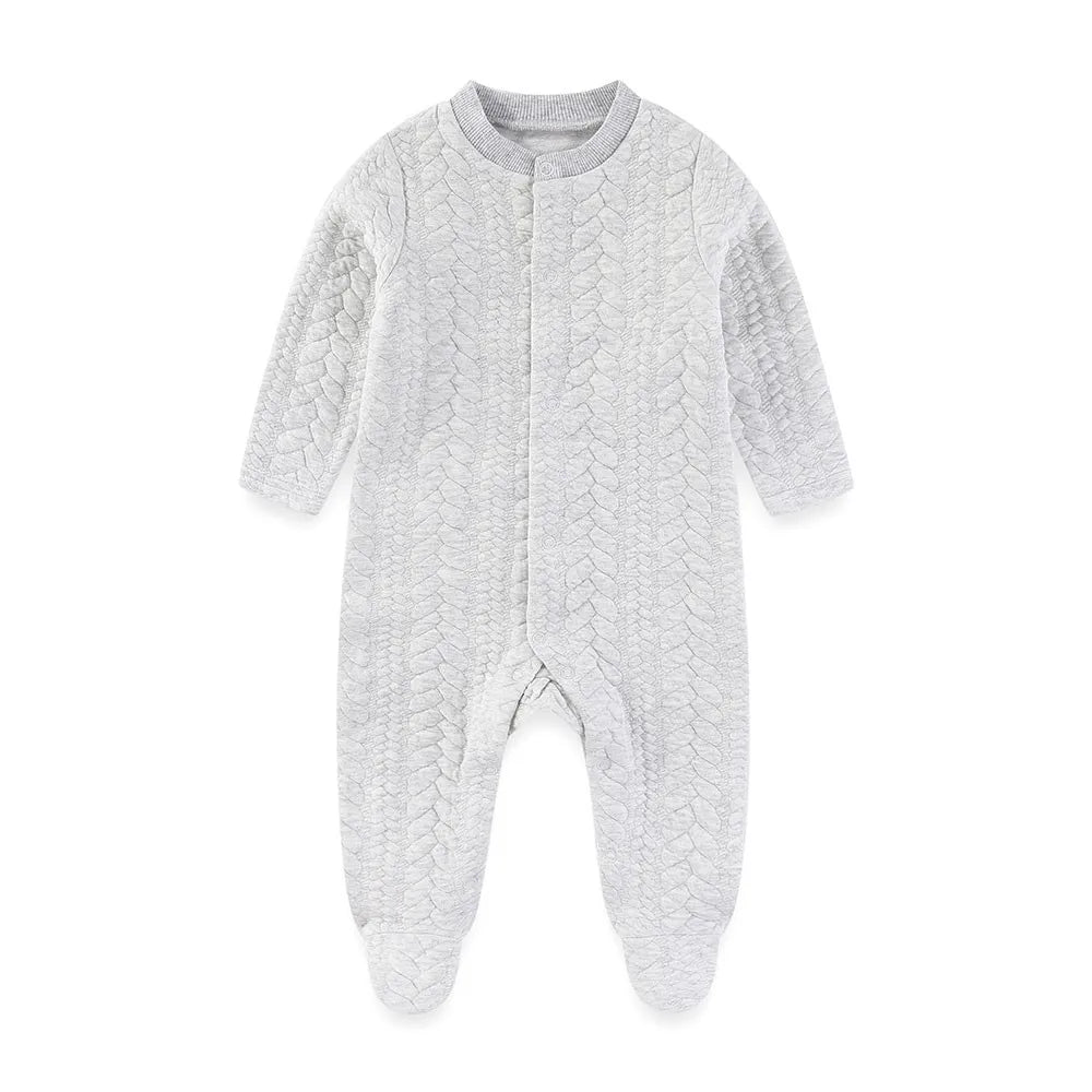 Pyjama Bébé Hiver Maille Tricot – Grenouillère Coton Chaud 0-24 Mois