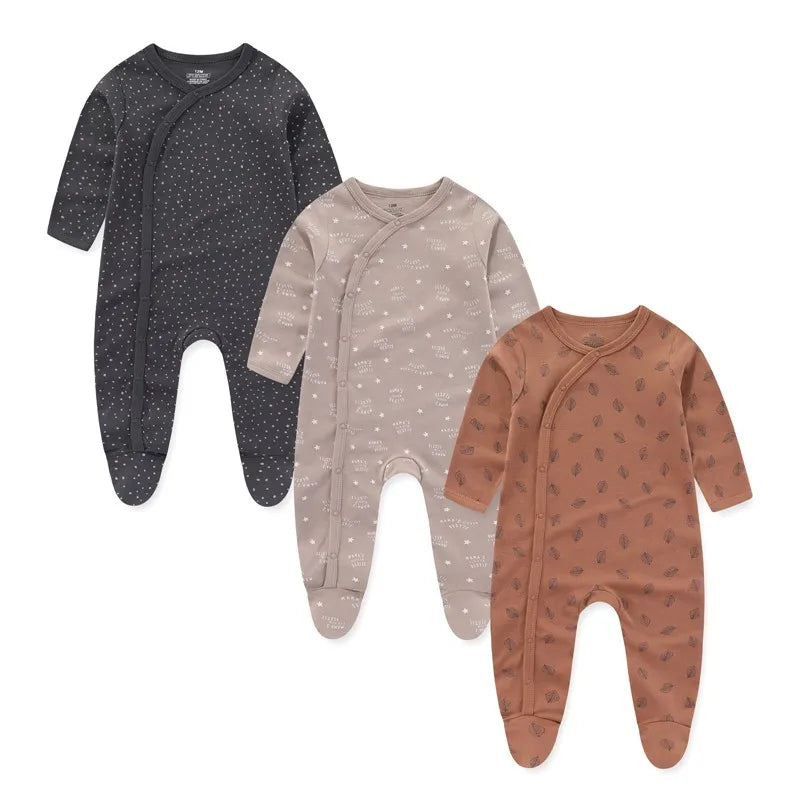 Pyjama Bébé “Trio Essentiel” – Lot de 3 Pyjamas en Coton