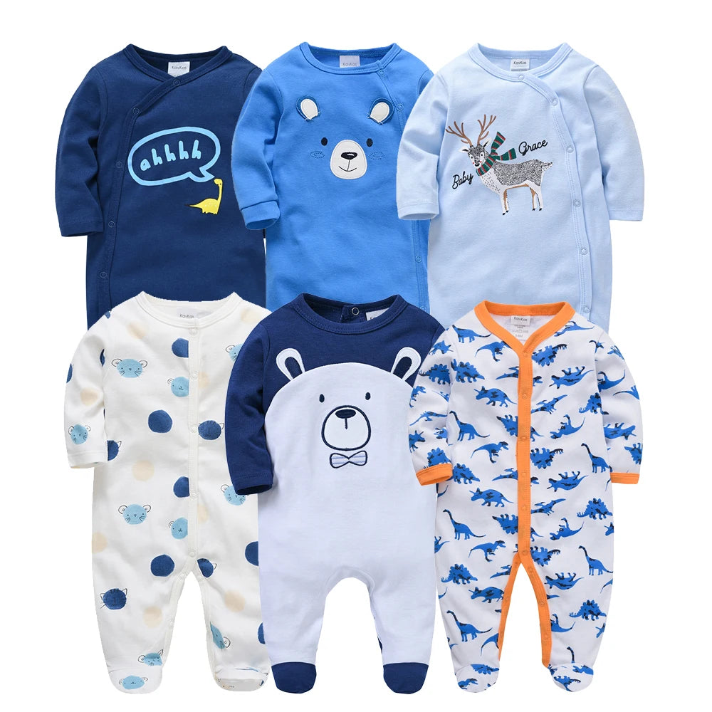 Pyjama Bébé “Rêve de Coton” – Lot de 3 Pyjamas 100% Coton Intelligent