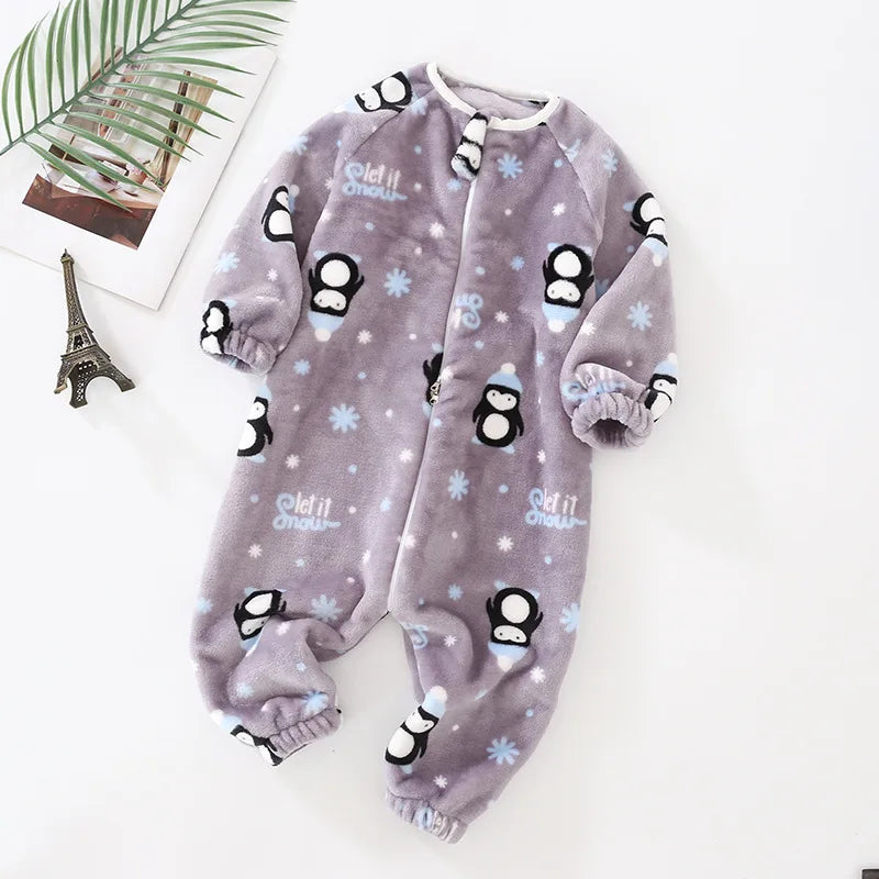 Pyjama Bébé “Zip” – Combinaison en Coton à Fermeture Éclair, Manches Longues