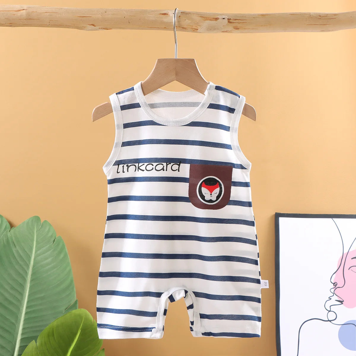 Pyjama Bébé “Souffle d’Été” – Combinaison Légère en Coton