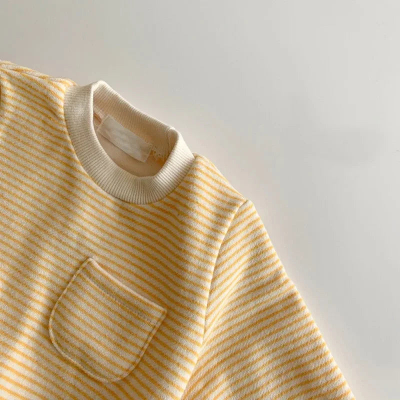Pyjama Bébé "Coton Rayé Nevia" – Grenouillère Chaude Automne Hiver 0-24 Mois