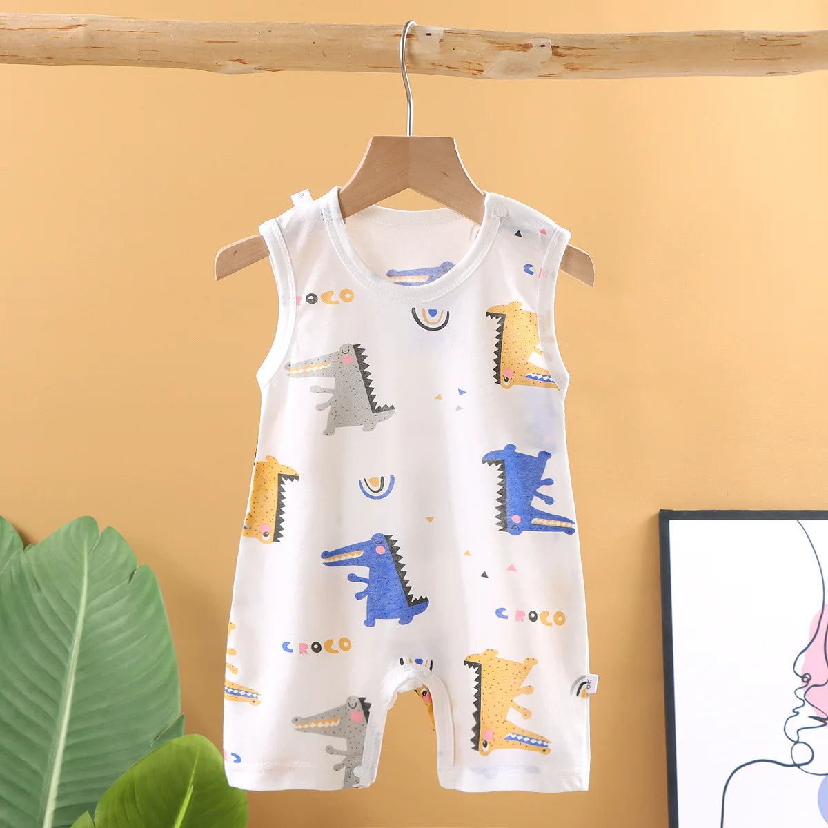 Pyjama Bébé “Souffle d’Été” – Combinaison Légère en Coton