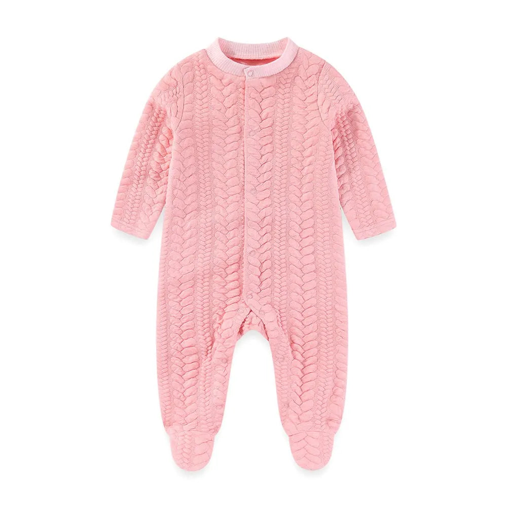 Pyjama Bébé Hiver Maille Tricot – Grenouillère Coton Chaud 0-24 Mois