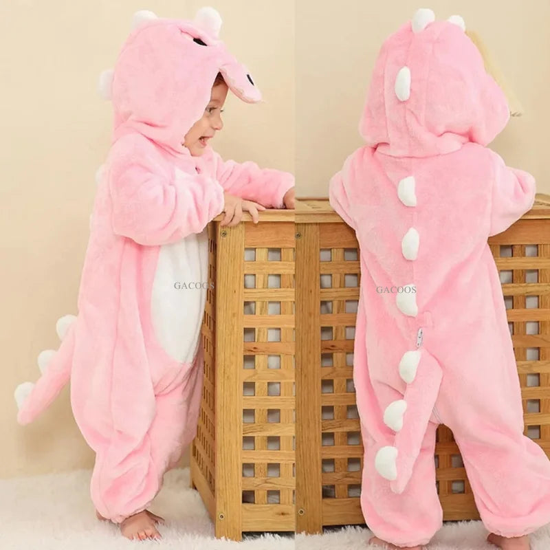 Pyjama pilou pilou Polaire Enfant Hiver – Licorne, Loup, Dino & Animaux, Combinaison Chaude