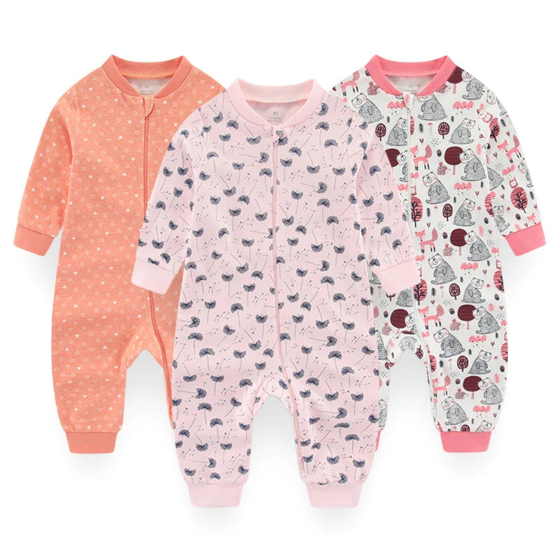 Pyjama Bébé “Zippé” – Combinaison en Coton avec Fermeture Éclair