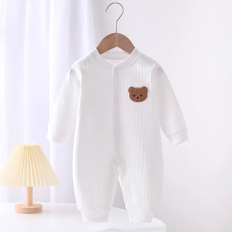 Pyjama Bébé Polaire Hiver “Ourson” – Grenouillère Chaude 0-24 Mois