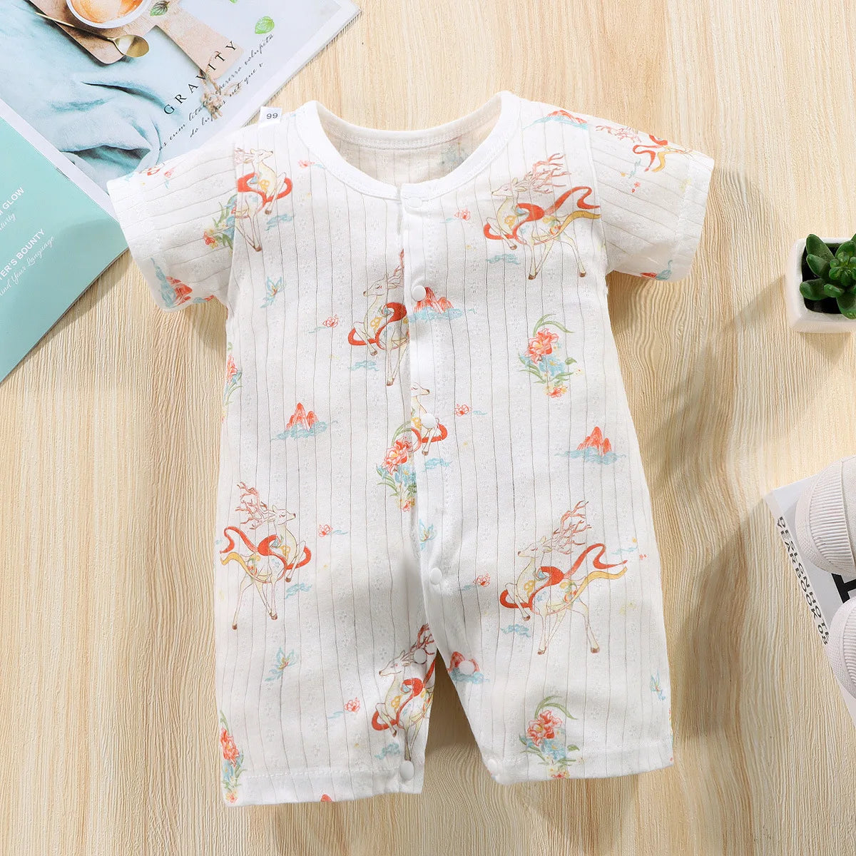 Pyjama Bébé “Brise d’Éveil” – Robe en Coton Été, Légère et Confortable