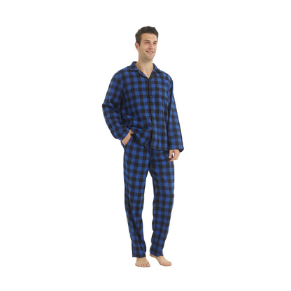 Pyjama Homme “L’Intemporel à Carreaux” – Ensemble Flanelle Chaude et Confortable