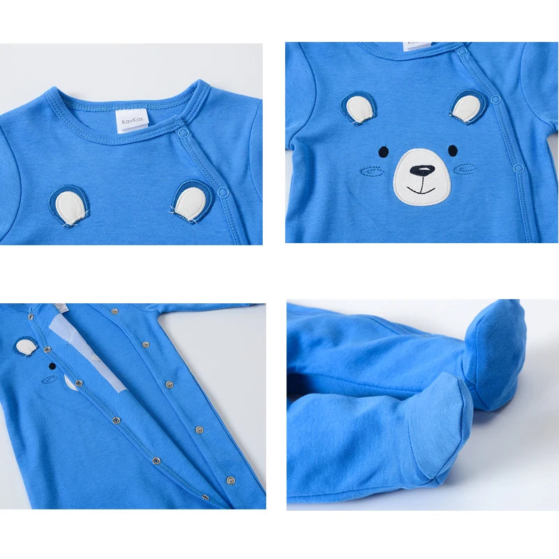 Pyjama Bébé “Rêve de Coton” – Lot de 3 Pyjamas 100% Coton Intelligent