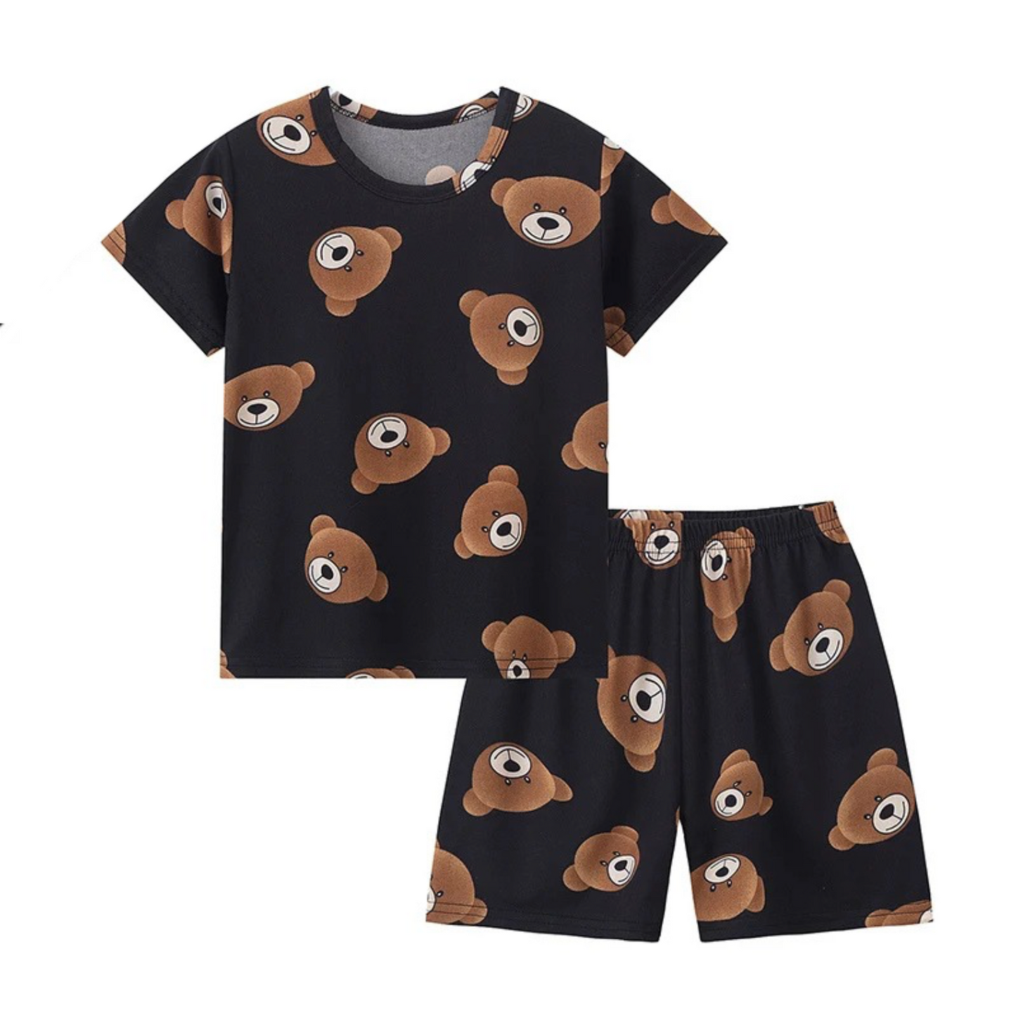 Pyjama Enfant Été “Cocon Instinctif” – Ensemble 2 Pièces en Coton Léger à Motifs Animaux, Manches Courtes