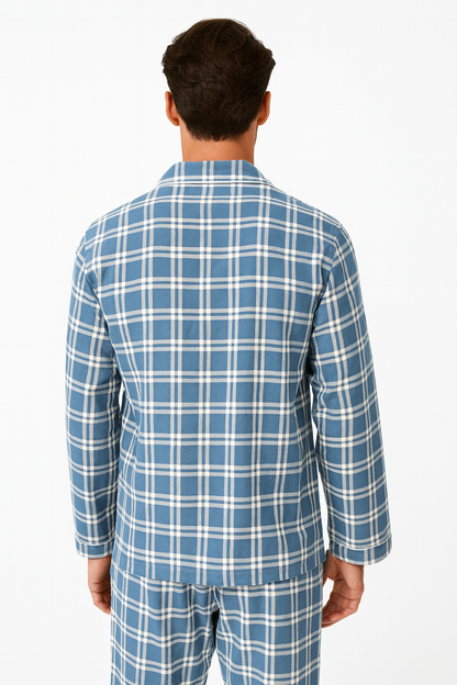 Pyjama Homme “Gaze de Coton” – Ensemble Léger & Respirant en Coton Mousseline