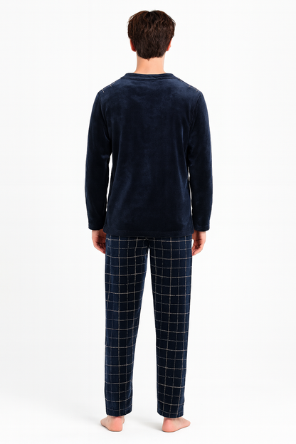 Pyjama Homme “L’Essentiel du Soir” – Ensemble Chaud en Flanelle Douce & Respirante