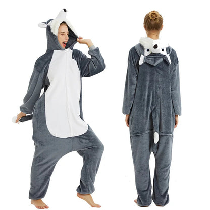 Pyjama pilou pilou Femme "Kigurumi Animal" – Douceur Fantaisie Hiver