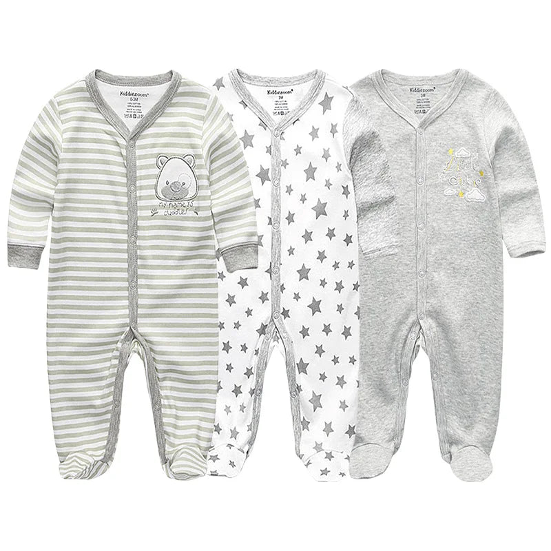 Pyjama Bébé “Pack Essentiel” – Lot de Pyjamas en Coton Doux