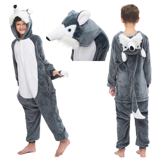 Kigurumi Enfant Hiver – Pilou Pilou Polaire, Licorne, Loup & Animaux