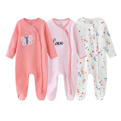 Pyjama Bébé “Trio Essentiel” – Lot de 3 Pyjamas en Coton