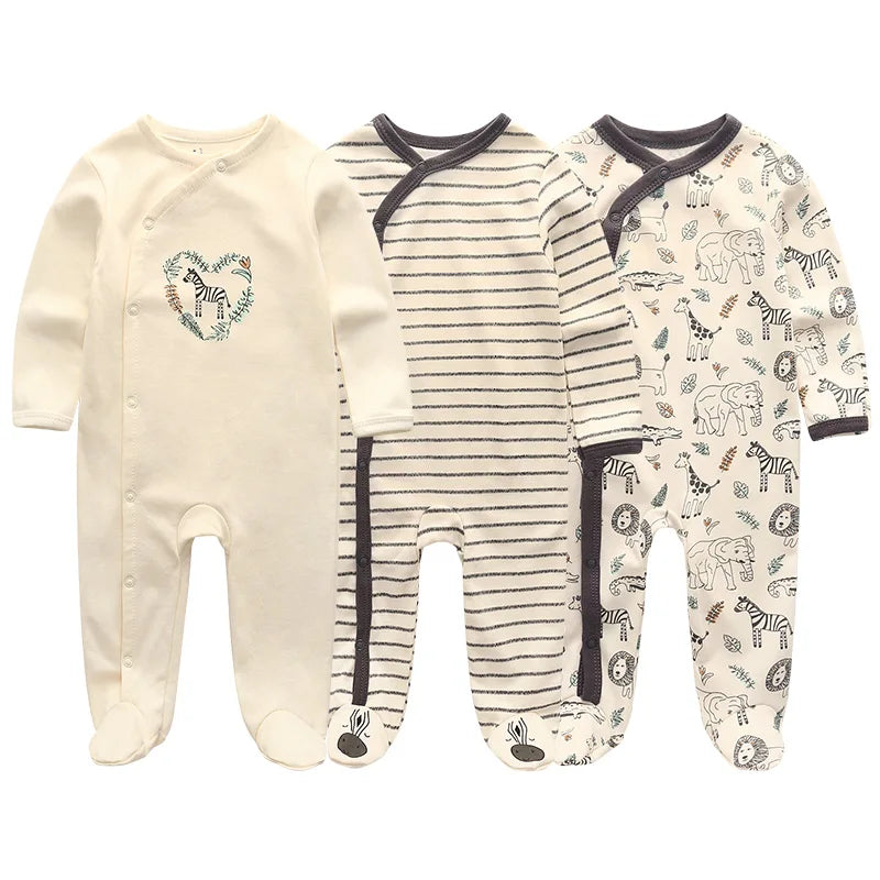 Pyjama Bébé “Pack Essentiel” – Lot de Pyjamas en Coton Doux