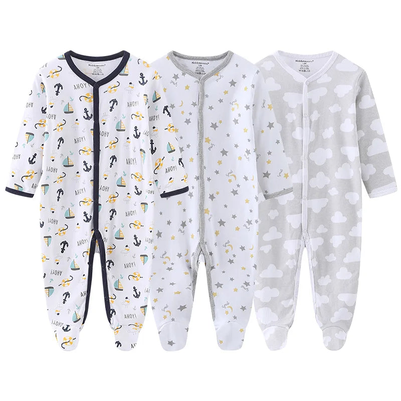 Pyjama Bébé “Pack Essentiel” – Lot de Pyjamas en Coton Doux