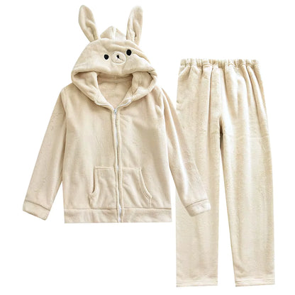 Pyjama Mixte “Refuge d’Hiver” – Ensemble en Coton Doux et Chaud