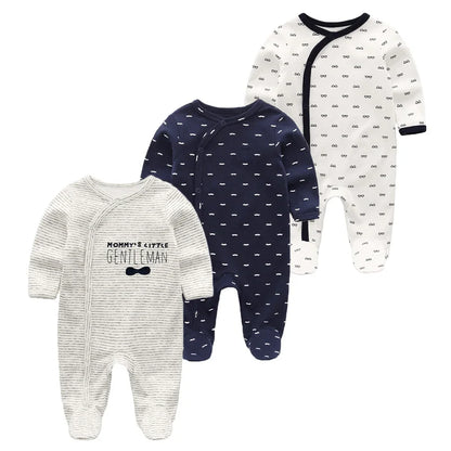 Pyjama Bébé “Trio Essentiel” – Lot de 3 Pyjamas en Coton