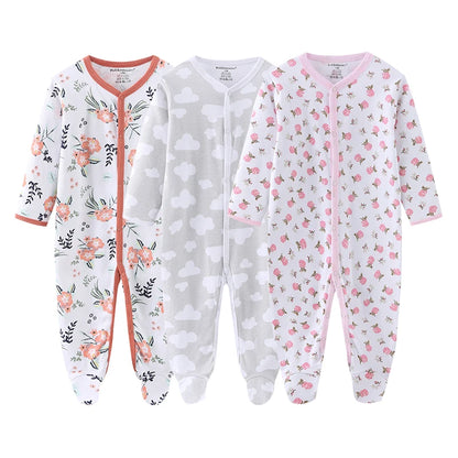 Pyjama Bébé “Trio Essentiel” – Lot de 3 Pyjamas en Coton