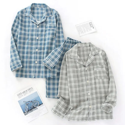 Pyjama Homme “Gaze de Coton” – Ensemble Léger & Respirant en Coton Mousseline