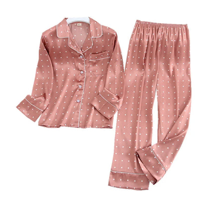 Pyjama Femme “Velours Nuage” – Ensemble Élégant en Satin Velours