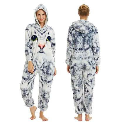 Pyjama pilou pilou Femme "Kigurumi Animal" – Douceur Fantaisie Hiver