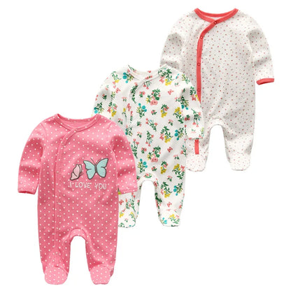 Pyjama Bébé “Trio Essentiel” – Lot de 3 Pyjamas en Coton