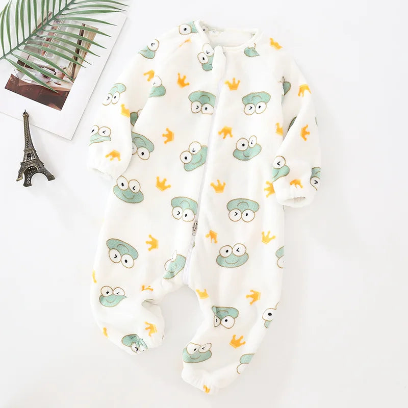 Pyjama Bébé “Zip” – Combinaison en Coton à Fermeture Éclair, Manches Longues