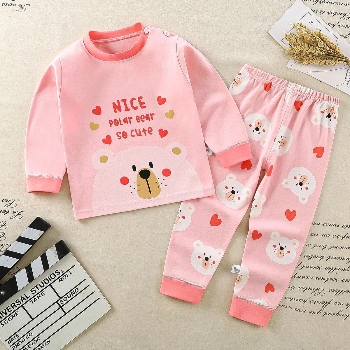 Pyjama enfant coton doux respirant – Toutes saisons – Confort nuit & jour – Motifs animaux ludiques – Pyjama bébé fille garçon – Taille 0 à 6 ans