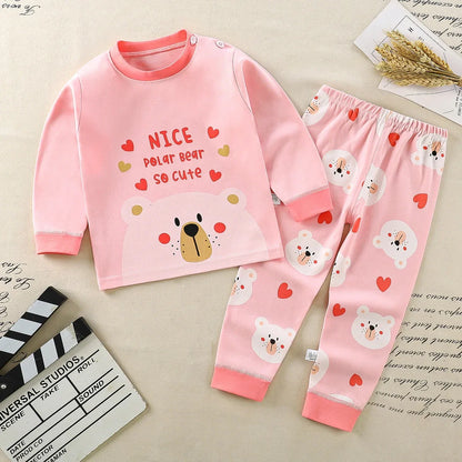 Pyjama enfant coton doux respirant – Toutes saisons – Confort nuit & jour – Motifs animaux ludiques – Pyjama bébé fille garçon – Taille 0 à 6 ans
