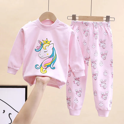 Pyjama Enfant Automne “L’Essentiel Doux” – Ensemble 2 Pièces en Coton Chaud, Manches Longues, Confort Saisonnier