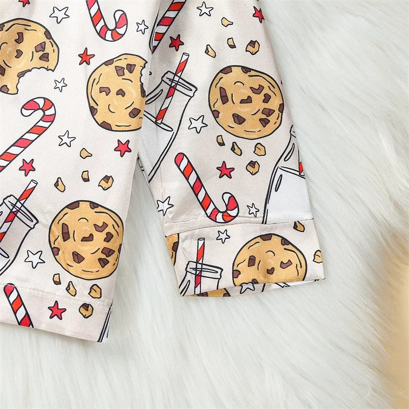 Pyjama Enfant “Noël Gourmand” – Ensemble Motifs Biscuits