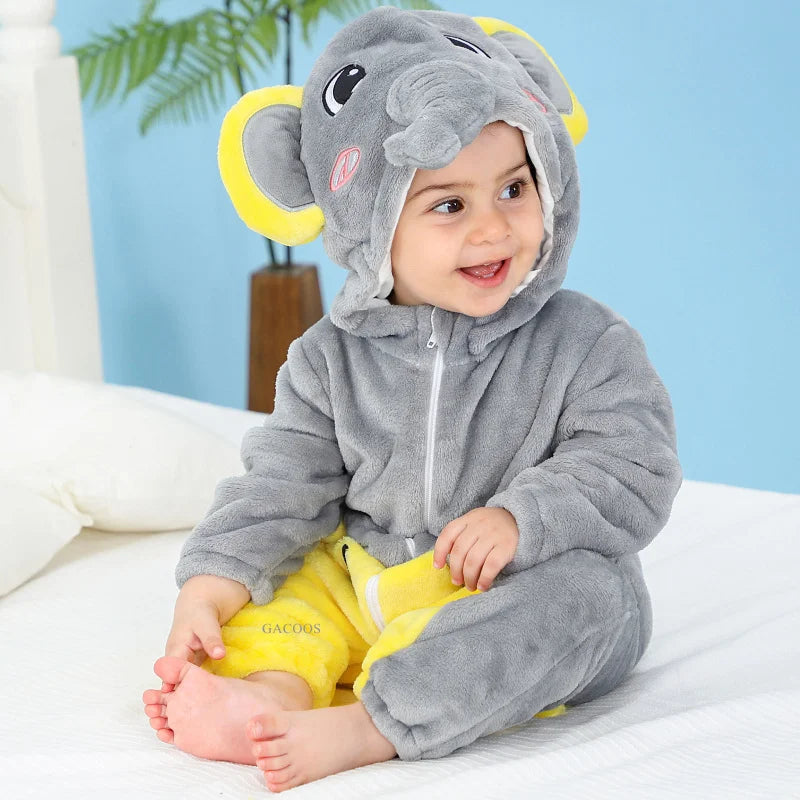 Pyjama pilou pilou Polaire Enfant Hiver – Licorne, Loup, Dino & Animaux, Combinaison Chaude