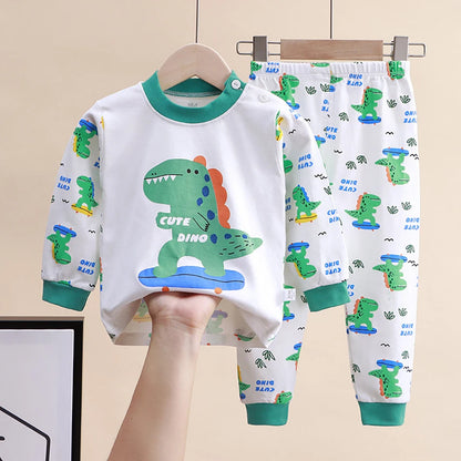 Pyjama Enfant Automne “L’Essentiel Doux” – Ensemble 2 Pièces en Coton Chaud, Manches Longues, Confort Saisonnier